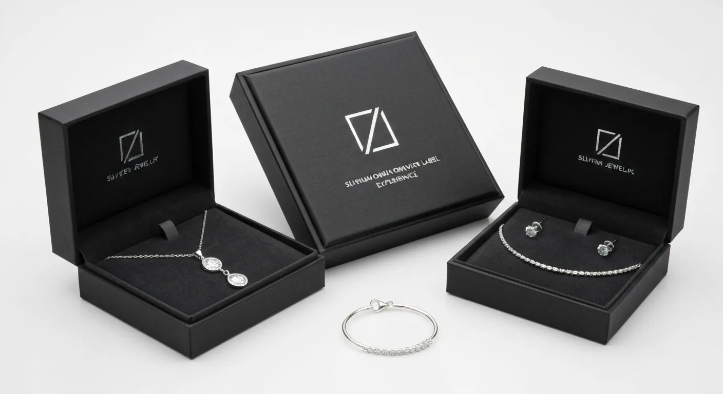 Private-label silver jewelry prepared for a brand