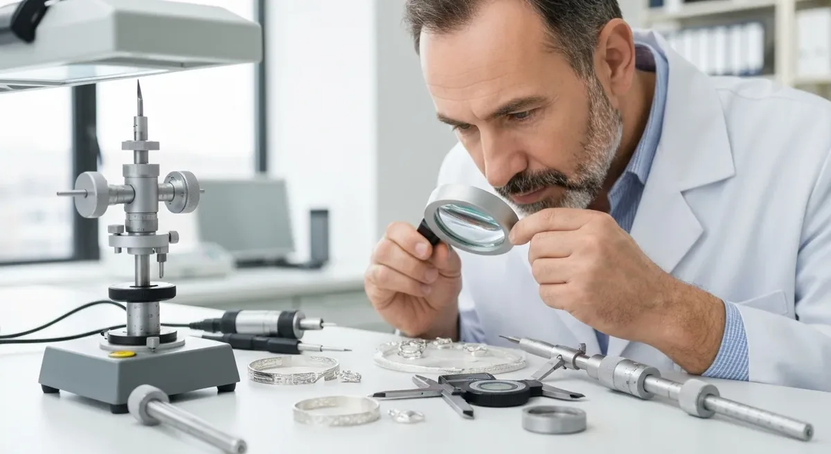 Quality control inspection of silver jewelry